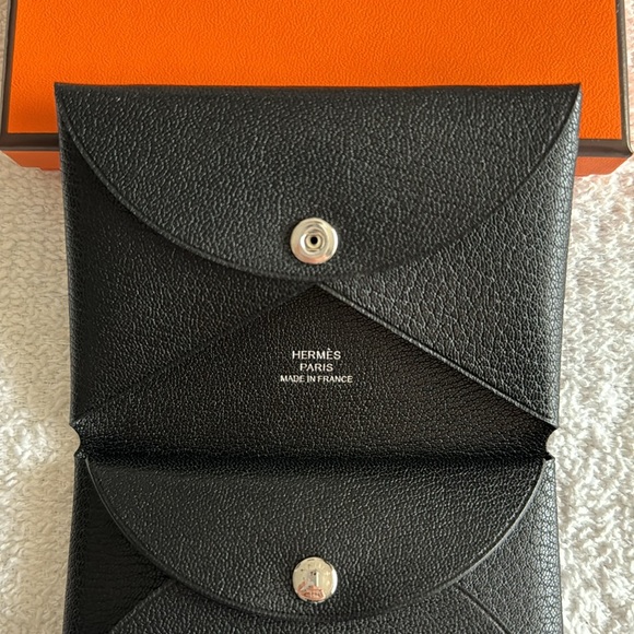 Hermes Calvi Duo Chamkila Goatskin Card Holder Wallet - Picture 4 of 16
